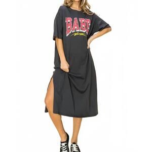 NEW TRES BIEN babe t-shirt dress in black